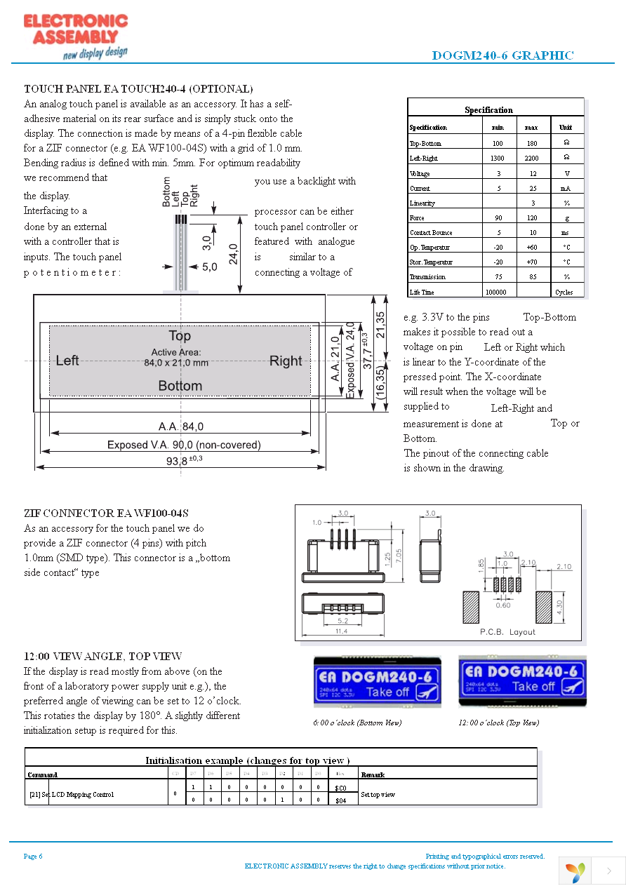 EA TOUCH240-4 Page 6